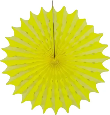 Produktbild von Fächer Honigwabe neon gelb 45cm