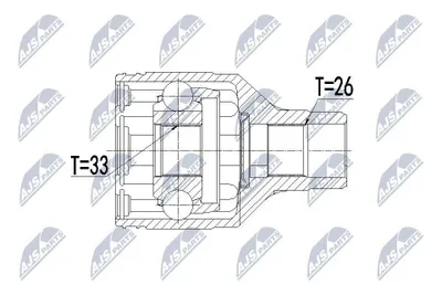Produktbild von NTY Gelenksatz Antriebswelle Getriebeseitig für SUZUKI SX4 (EY, GY) NPW-SU-016