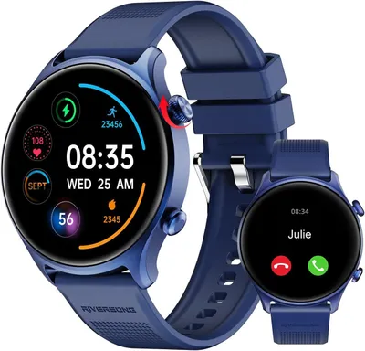 Produktbild von 1.52" Fitnessuhr mit Telefonfunktion, Monitor Tracker für Gesundheit Fitness (Herzfrequenz/Schlaf/Blutsauerstoff), Sprachassistent, IP68 Wasserdicht