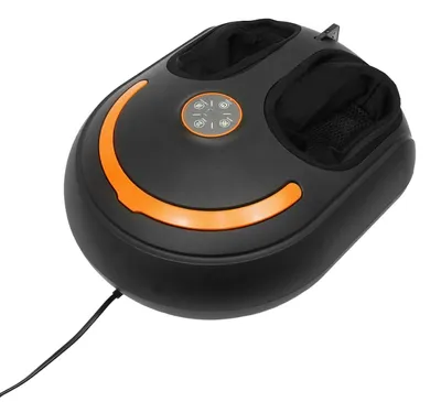 Image de Appareil de massage pour les pieds - Masseuse électrique à compression d'air - 40W - 5 niveaux d'intensité - 2 niveaux de chauffage et 4 modes - Minuterie de 15 minutes - Écran LCD et télécommande - Noir