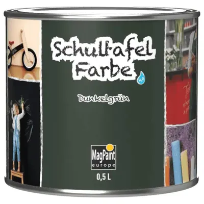 Produktbild von MagPaint Tafelfarbe Dunkelgrün 500 ml, Schultafelfarbe ohne Kreide, für Wand, Holz & Metall