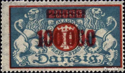 Produktbild von Briefmarken Danzig 1923 Mi 150 (kompl.Ausg.) mit Falz Aushilfsausgabe