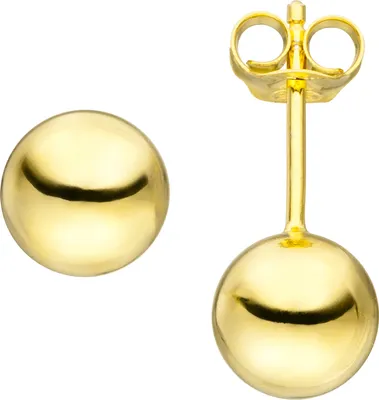 Produktbild von JOBO Ohrstecker Kugel 8mm 925 Sterling Silber gold vergoldet Ohrringe Kugelohrstecker