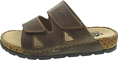 Produktbild von Rieker Herren Pantoletten Clogs Leder 25691-25, Größe:42 EU, Farbe:Braun
