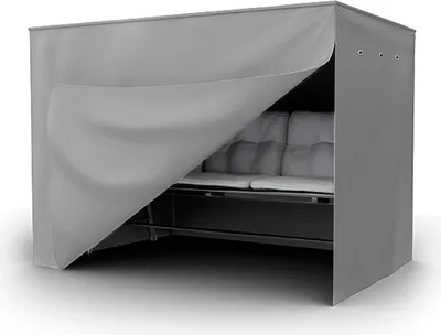 Produktbild von Kronenburg Schutzhülle Hollywoodschaukel - 600D Oxford - Abdeckung für 3-4 Sitzer - 150 x 210 x 150 cm - 2 Reißverschlüsse - grau