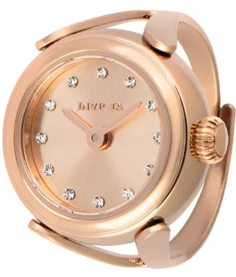 Produktbild von Invicta Mini Ring 48575 Damen Uhr - Quarzwerk - Edelstahl mit rosa Zifferblatt - 17 mm