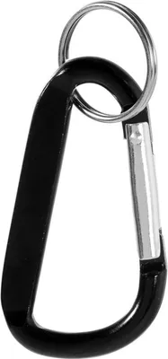 Productafbeelding van "Timor" Sleutelhanger van gerecycled aluminium, karabijnhaakmodel PF4253 (één maat) (zwart)