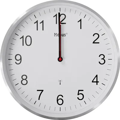 Zdjęcie produktu dla MEBUS Funk Wanduhr Ø30cm Aluminium