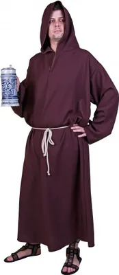 Produktbild von Mönchskostüm Faschingskostüm Halloween Kostüm Einheitsgröße braun Neu