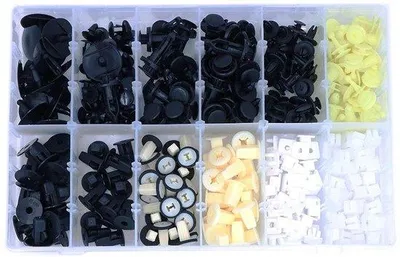 Image de Jeu de leviers de serrage en plastique avec leviers à poussoir et leviers de serrage, 292 pièces, kit de fixation