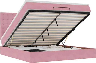 Produktbild von vidaXL Ottoman-Bett mit Matratzen Rosa 200x200 cm Samt
