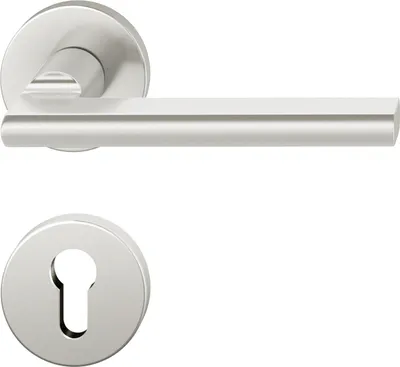 Produktbild von FSB Drückergarnitur 12 1035 ASL auf Rosette PZ, silber eloxiert