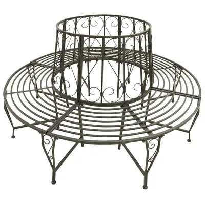 Produktbild von vidaXL Garten-Baumbank 160 cm Stahl