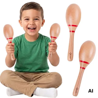 Productafbeelding van Klassieke wereld Edu Maracas muziekinstrument voor kinderen