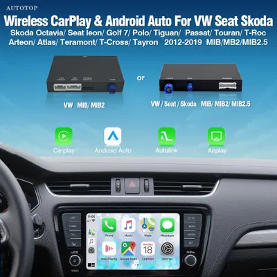 Imagen del producto de Módulo para autorradio con cámara integrada - Android Auto y CarPlay inalámbricos - Bluetooth 5.0