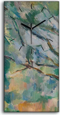Produktbild von Dekor Leinwand Uhr Wandbilder Geräuschlos Kunstdruck 30x60 Der Bach - schwarze Hände
