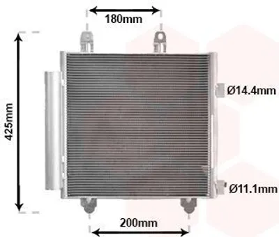 Produktbild von VAN WEZEL 53015705 Kondensator Klimaanlage Klimakondensator für TOYOTA AYGO (PAB4, KGB4) +Trockner