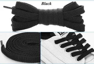 Produktbild von Schnürsenkel | flach | 120cm | Schwarz