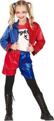 Produktbild von Clown Abenteuerfigur Cartoon Hero Harlekinkostüm Rot Blau Halloween Spaß Mr Smile, Größe: 98/104 Farbe: Blau