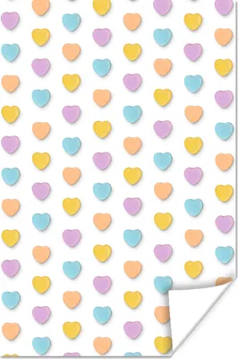 Produktbild von MuchoWow® Poster Herz - Muster - Pastell 80x120 cm - Papierdruck