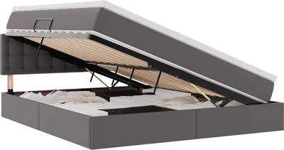 Immagine prodotto di Letto con contenitore e LED Grigio 180 x 200 cm