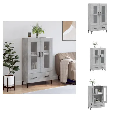Produktbild von vidaXL Highboard Betongrau 69,5x31x115 cm Holzwerkstoff -  Sideboards