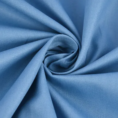 Produktbild von Baumwollstoff Popeline Meterware uni hell jeansblau – 150cm, weich & blickdicht, 125g/m²