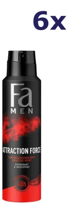 Produktbild von 6x Deospray 150 ml Men Attraction Force