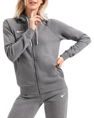 Produktbild von Nike Damen Nk Flc Park20 Fz Hoodie Sweatshirt, Charcoal Heathr/White/White, XS E