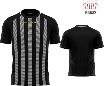 Produktbild von Sport-T-Shirt Givova Rugby Schwarz-Weiß Schwarz - L
