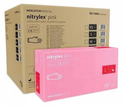 Image de Gants en nitrile 100 pcs. 9-L Nitrylex Pink - 10 pcs.