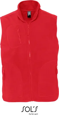 Immagine prodotto di SOLs 51000 | Gilet in pile Norvegia - Colore: Rosso - Taglia: XS