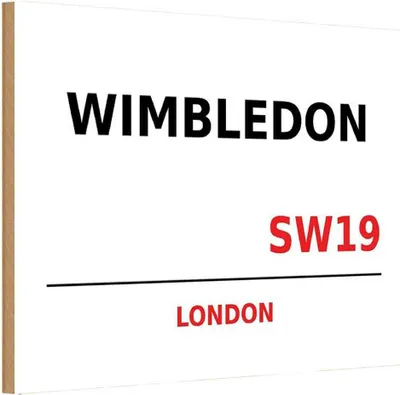Produktbild von vianmo Holzschild 20x30 cm Wimbledon SW19 England