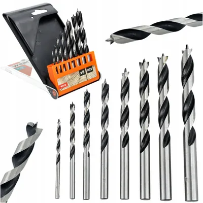 Produktbild von Jufisto 8-teiliges Holzbohrer-Set, geschliffen, 3-10mm