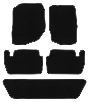 Obrázek produktu pro Velurové autokoberce pro: Dodge Durango II 2002-2010 (SUV) – sada 4 ks, černé, na míru – Wielganizator BASIC