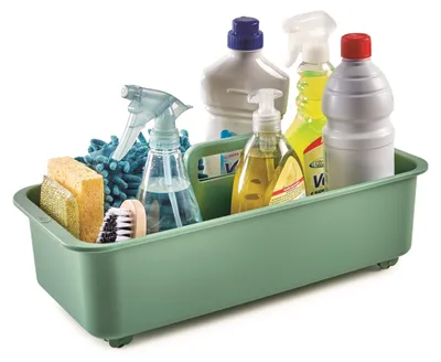 Immagine prodotto di Snips, organizer per la cucina, verde, porta detersivi salvaspazio, cesto con ruote