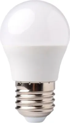 A white LED light bulb with a silver screw base against a white background.
