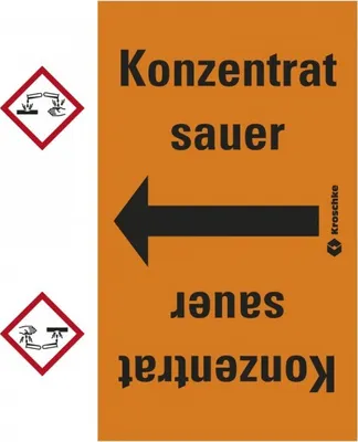 Produktbild von Dreifke® Rohrleitungsband Konzentrat sauer, praxisbewährt, ab Ø 50mm, orange/...