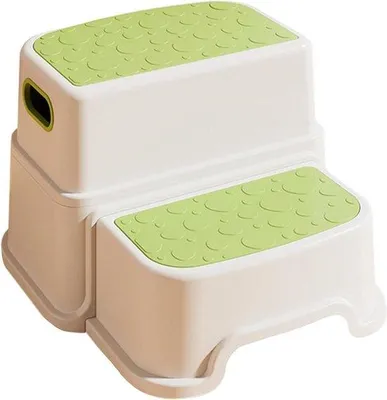 Produktbild von Famanu Kindertrittleiter - 2 Stufen, rutschfeste Oberfläche, belastbar bis 113 kg