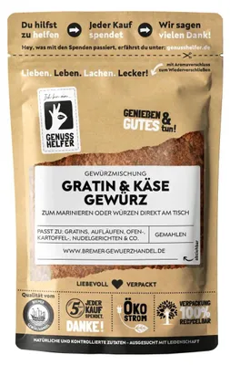 Produktbild von Gratin- und Käse-Gewürzmischung für Aufläufe, 60g