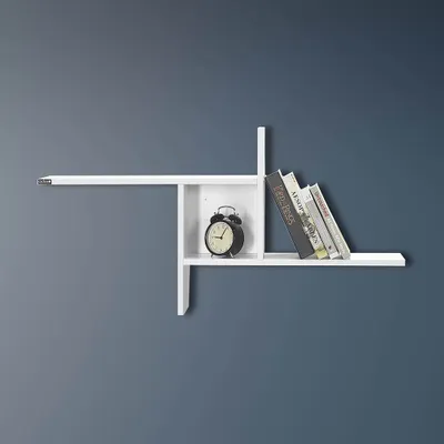 Produktbild von Skye Decor, Raf-04-Dd-1, Wandregal, Diamantweiß, 100 % MELAMINBESCHICHTETE SPANPLATTEN, 100 x 18 x 50 cm