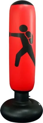 Obrázek produktu pro Nafukovací boxovací pytel ve stoje - 160 cm boxovací pytel z odolného PVC pro trénink boxu, kickboxu a odbourávání stresu
