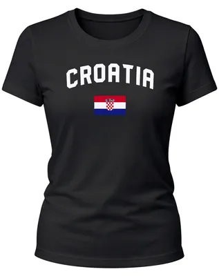 Produktbild von Damen Fan-Shirt Kroatien Croatia Hrvatska WM Fußball-Sommer 2026 Fußball Weltmeisterschaft Moonworks®