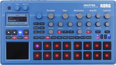 Produktbild von Korg electribe2, 48 - 48 kHz, 24 Bit, Blau, Zink, SD, SDHC, AC, Akku