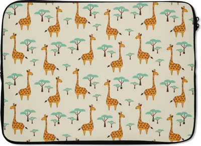 Produktbild von MuchoWow® Laptop Hülle 14 ZollGiraffe - Tiere - Muster Laptoptasche - Laptoptasche - Stoßsicher - Schutzhaube