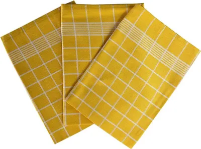 Zdjęcie produktu dla Ściereczka Pozitiv egipska bawełna 50x70 cm żółta/biała 3 szt.