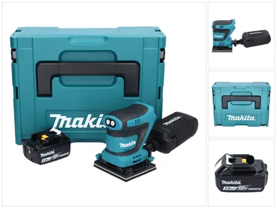 Produktbild von Makita DBO 480 F1J Akku Schwingschleifer 18 V 112 x 102 mm + 1x Akku 3,0 Ah + Makpac - ohne Ladegerät