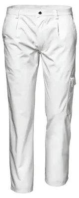 Immagine prodotto di Pantaloni da lavoro Sir Safety Symbol da uomo in cotone Massaua con cuciture rinforzate, bianco, taglia 38, bianco