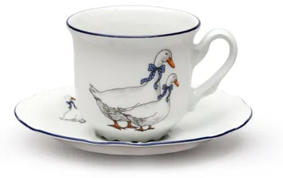 Produktbild von Thun 1794 Tasse mit Untertasse, Gans, 160 ml, Porzellan, Konstanz, Thun
