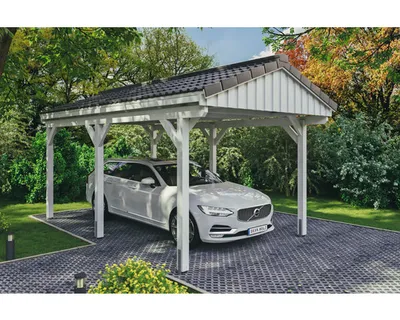 Produktbild von Einzelcarport SKAN Holz Fichtelberg 317 x 566 cm weiß